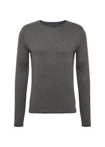 Tom Tailor, Herren Pullover 'structured crew-neck sweater', Grau