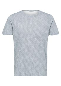 Selected Homme, Herren T-Shirt, Hellblau / Weiß