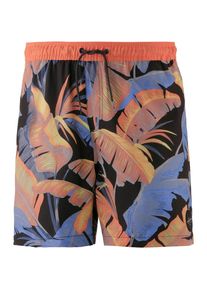 Quiksilver, Herren 'Island Time' Badeshorts, Rauchblau / Koralle / Schwarz