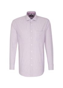Seidensticker, Herren Hemd, Lila / Wei&szlig;