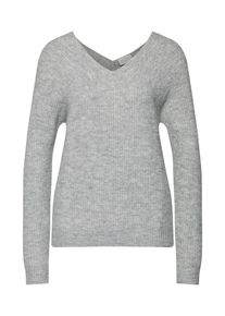 Vila, Damen Pullover 'VIDISA KNIT WOOL V-NECK L/S TOP', Hellgrau