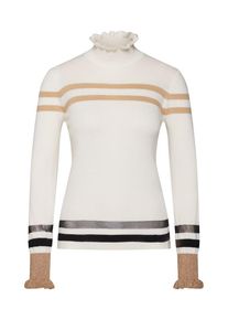 Liu Jo JEANS, Damen Pullover 'MAGLIA CHIUSA DOLCEVITA M/L', Offwhite