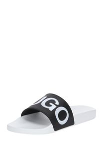 Hugo, Damen Slipper 'Timeout_Slip_RB', Schwarz / Weiß