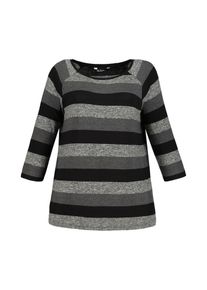 Ulla Popken, Damen Shirt 'CLASSIC', Grau / Anthrazit / Schwarz