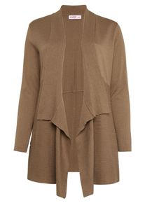 sheego Casual, Damen Longstrickjacke, Karamell
