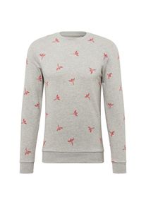 Only & Sons Only & Sons, Herren Sweatshirt 'Bird', Hellgrau / Rot