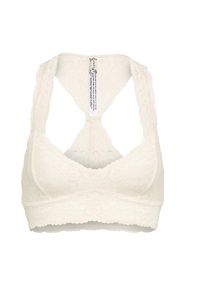 Free People, Damen Bralette mit Spitzenbesatz, Naturwei&szlig;