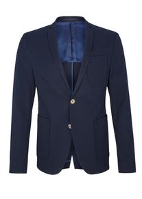 s.Oliver BLACK LABEL, Herren Cosimo Flex Slim: Struktur-Sakko, Navy