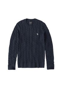 Abercrombie & Fitch Abercrombie & Fitch, Herren Pullover 'ICON CABLE CREW', Navy