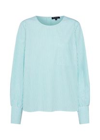 Selected Femme, Damen Bluse 'Kinny', Grün / Weiß