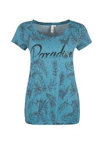 Q/S Designed By, Damen Shirt, Hellblau / Grau
