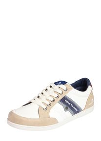 Tom Tailor, Herren Sneaker, Beige / Nachtblau / Wei&szlig;