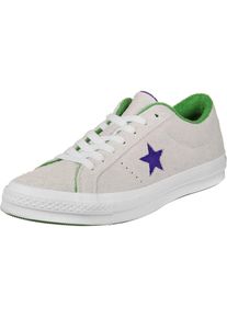 Converse, Herren Sneaker 'One Star Ox', Hellbeige / Gr&uuml;nmeliert / Dunkellila / Wei&szlig;