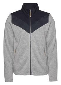 Icepeak, Herren Strickfleecejacke 'Lew', Marine / Nachtblau / Graumeliert