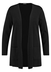 SAMOON, Damen Cardigan, Schwarz