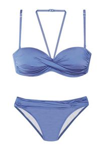 Lascana, Damen Bandeau-Bikini, Blau