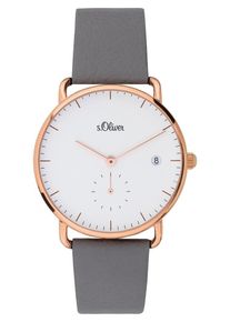 s.Oliver, Damen Uhr 'SO-3714-LQ', Gold / Grau