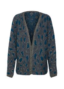 SET, Damen Strickjacke, Blau / Grau