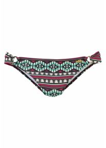 Lascana, Damen Bikini-Hose, Elfenbein / Türkis / Aubergine