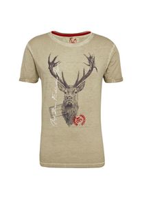 Marjo, Herren T-Shirt 'Jagdlied Shirt', Beige / Mischfarben
