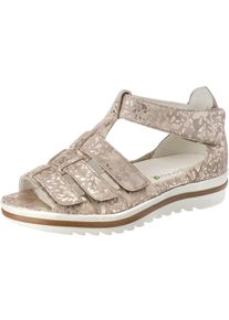Waldläufer WALDLÄUFER, Damen Sandalen 'Hakura', Gold / Greige