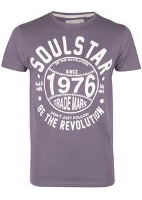 Soulstar, Herren T-Shirt, Grau / Wei&szlig;