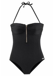 Bruno Banani, Damen Bandeau-Badeanzug, Schwarz