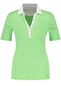 Gerry Weber, Damen Poloshirt, Kiwi / Wei&szlig;