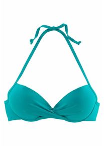 s.Oliver RED LABEL Beachwear, Damen Push-up-Top 'Spain', Türkis