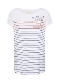 Esprit, Damen Shirt 'Anchor', Orange / Schwarz / Wei&szlig;