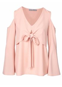 Heine, Damen Schluppenbluse mit Cut-Outs, Rosé