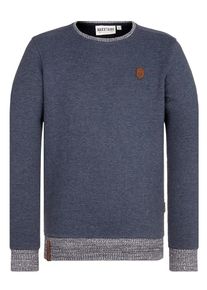 Naketano, Herren Sweatshirt 'Geschichtenerzähler', Taubenblau / Grau