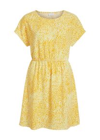 Vila, Damen Kleid, Goldgelb / Weiß