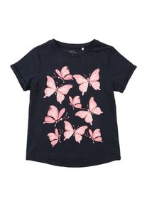 name it, M&auml;dchen Shirt 'NMFVIXI SS TOP BOX F', Navy