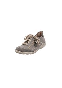 Rieker, Damen Schnürschuhe, Taupe / Dunkelgrau