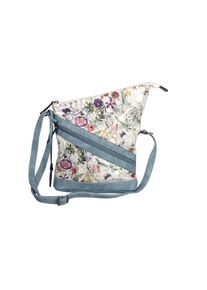Rieker, Damen Umhängetasche, Taubenblau / Mischfarben / Weiß