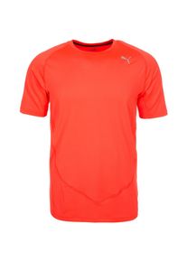 Puma, Herren Laufshirt 'Faster Than You', Orangerot / Schwarz
