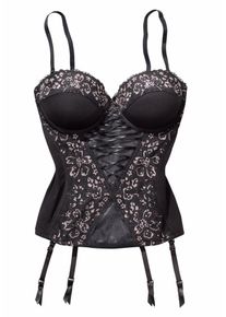 Lascana, Damen Glamour&ouml;se Corsage, Schwarz