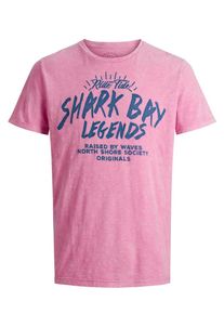 Jack & Jones JACK & JONES, Herren T-Shirt, Blau / Hellpink