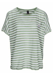 Heine, Damen Shirt, Hellgrau / Jade