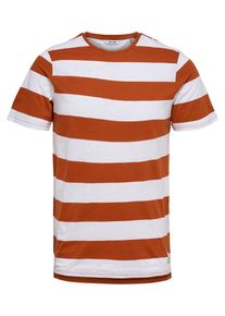 Only & Sons Only & Sons, Herren T-Shirt, Rostbraun / Wei&szlig;