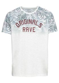 Jack & Jones JACK & JONES, Herren T-Shirt 'JORNEWTROPE TEE CREW NECK', Hellblau / Dunkelrot / Weiß