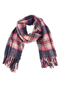 s.Oliver RED LABEL, Damen Schal, Dunkelblau / Gelb / Pink / Weinrot