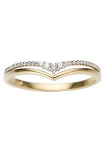Firetti, Damen Diamantring, Gold / Silber / Weiß