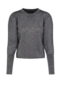 New Look, Damen Pullover mit Mutton-&Auml;rmeln, Silbergrau