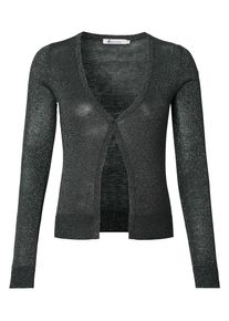 Queen mum, Damen Strickjacke, Anthrazit / Silber