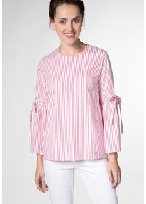 Eterna, Damen Langarm Bluse 1863, Rot / Weiß