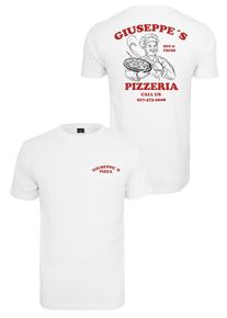 Mister Tee, Herren Tee 'Giuseppe's Pizzeria', Rot / Schwarz / Weiß