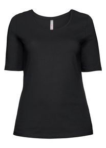 sheego Casual, Damen T-Shirt, Schwarz