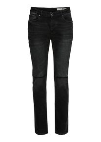 Review, Herren Jeans 'SLIM BLK DESTROY', Black Denim